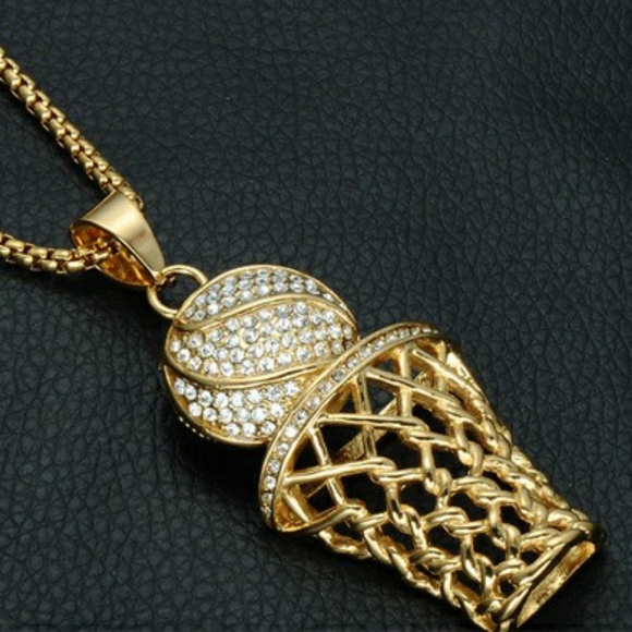 Men's Basketball Charm Necklace - Picture 5 of 5